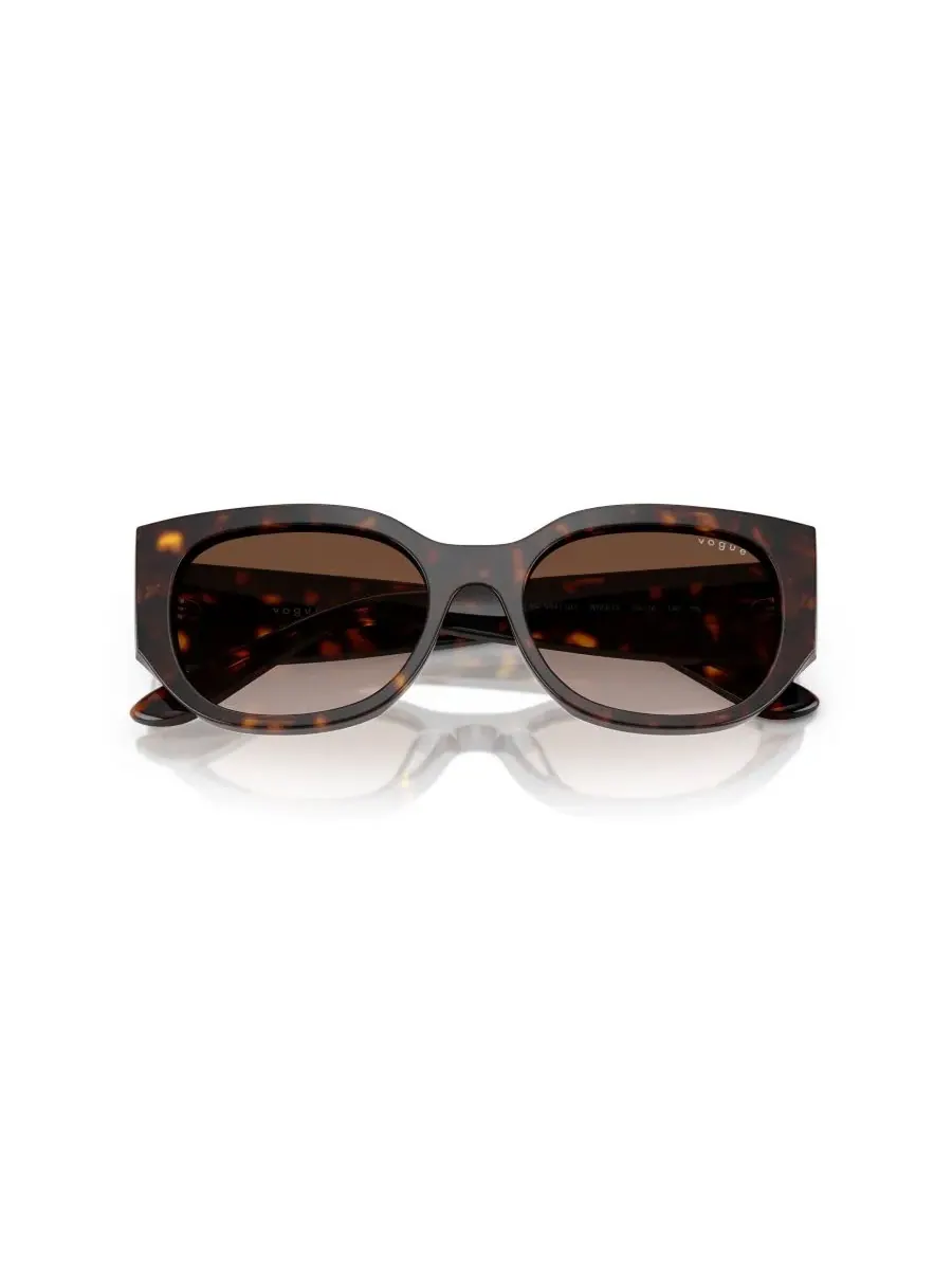 Женские солнцезащитные очки с геометрическим рисунком, VO5641SU Vogue Eyewear, темно-havana — изображение 6 из 8, коричневый