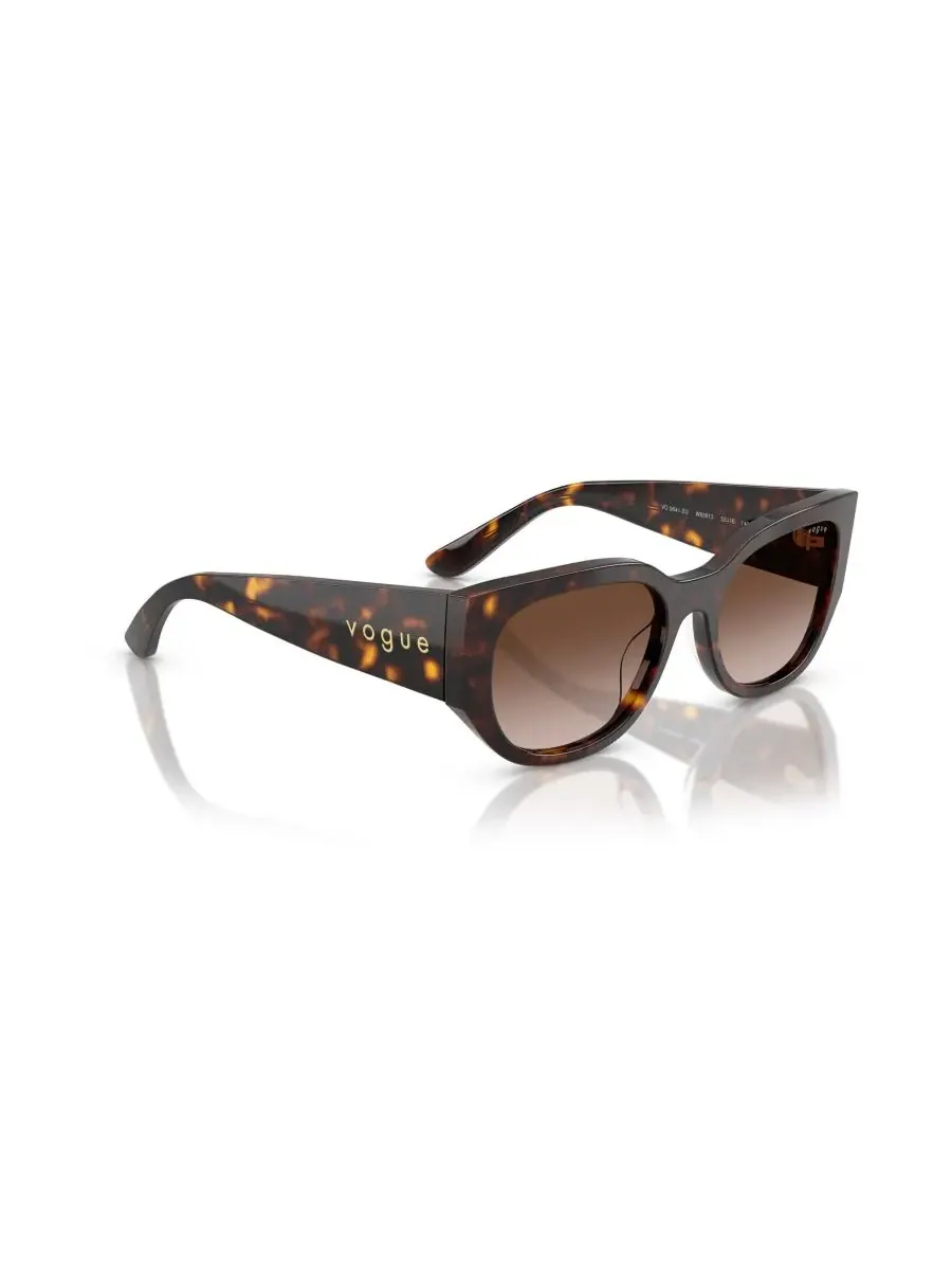 Женские солнцезащитные очки с геометрическим рисунком, VO5641SU Vogue Eyewear, темно-havana — изображение 7 из 8, коричневый