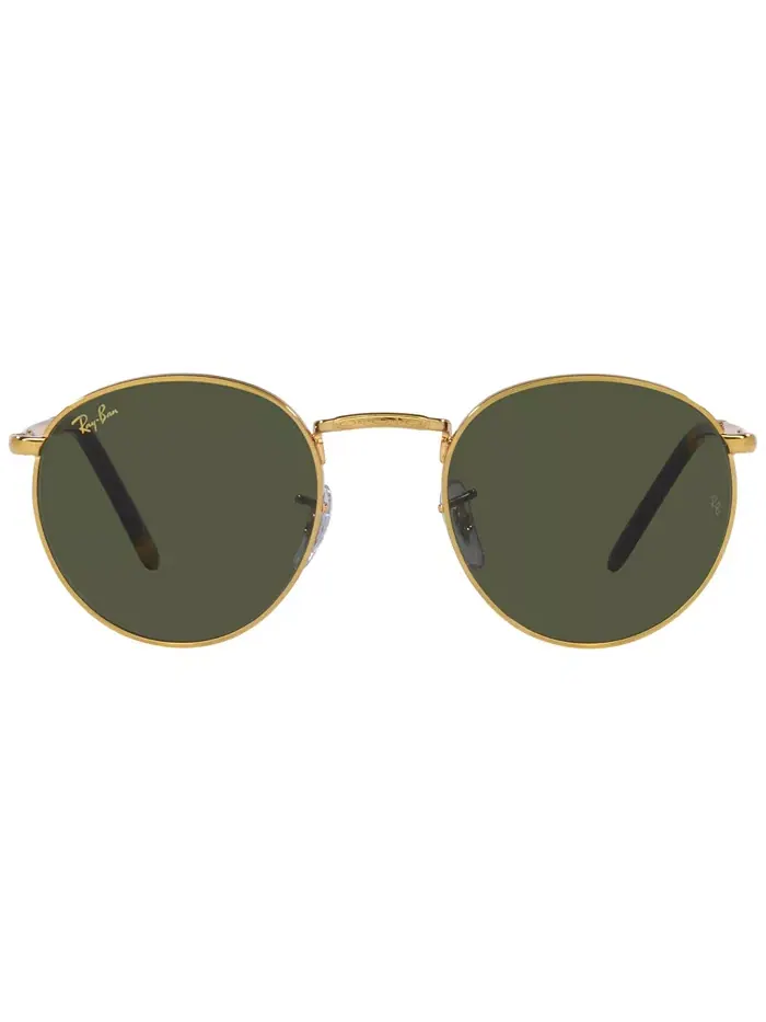 Унисекс солнцезащитные очки, New Round 50 Ray-Ban — изображение 3 из 8, золотистый