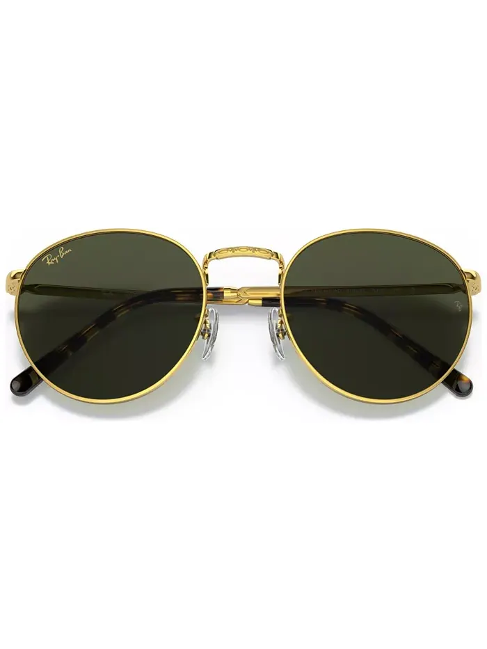 Унисекс солнцезащитные очки, New Round 50 Ray-Ban — изображение 5 из 8, золотистый