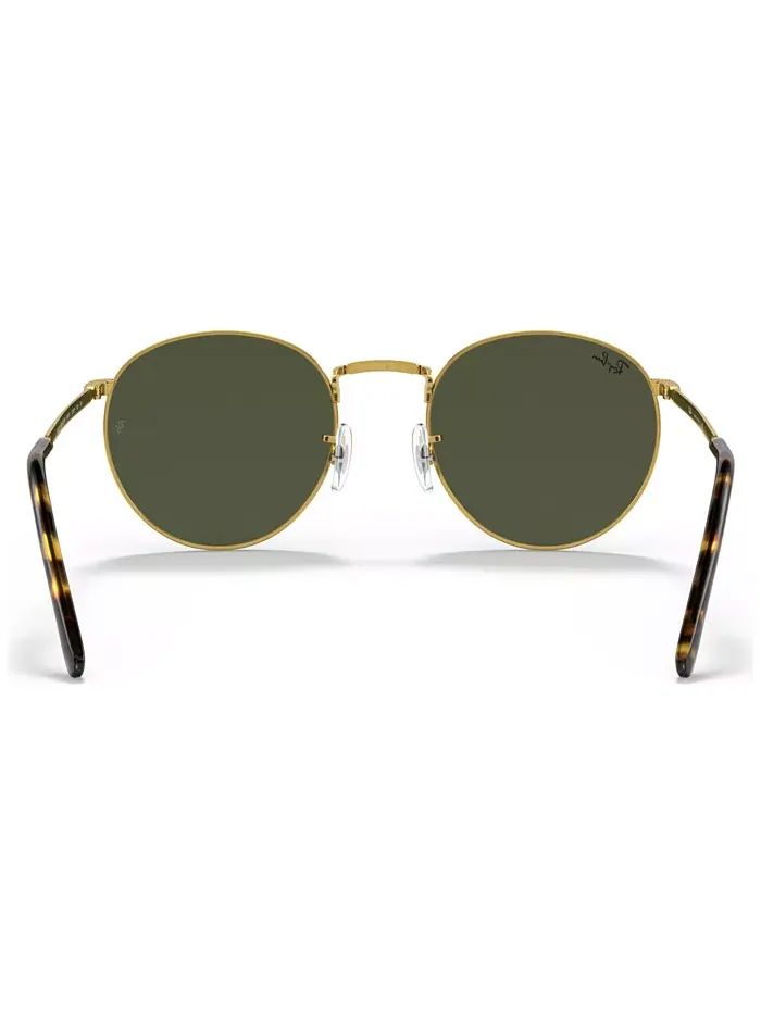Унисекс солнцезащитные очки, New Round 50 Ray-Ban — изображение 6 из 8, золотистый