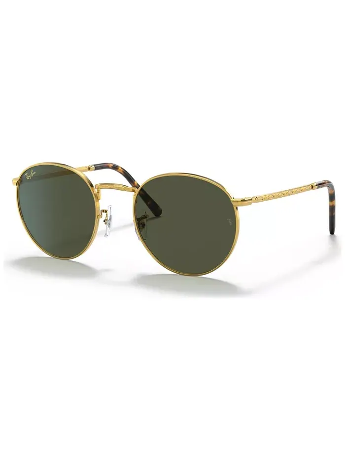 Унисекс солнцезащитные очки, New Round 50 Ray-Ban — изображение 8 из 8, золотистый