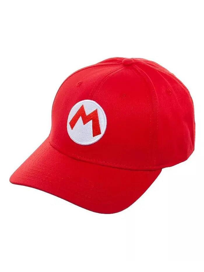 Мужская красная шапка для косплея Марио SUPER MARIO — изображение 3 из 3, красный