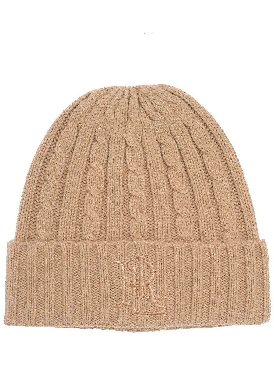 Вязаная шапка с косами Core Cable Logo Lauren Ralph Lauren