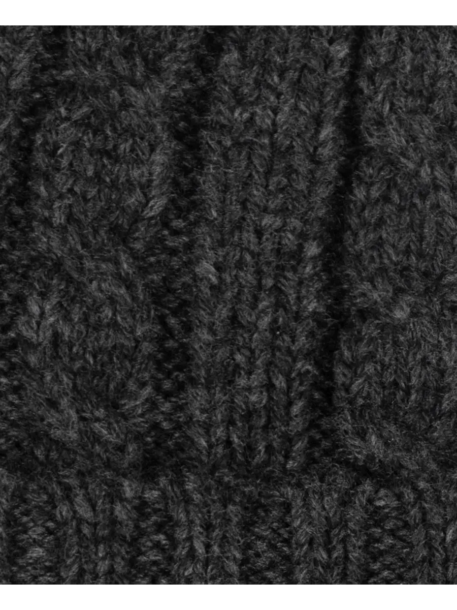 Шапка из фактурного трикотажа Core Cable Logo Beanie Lauren Ralph Lauren, Onyx Heather — изображение 3 из 4