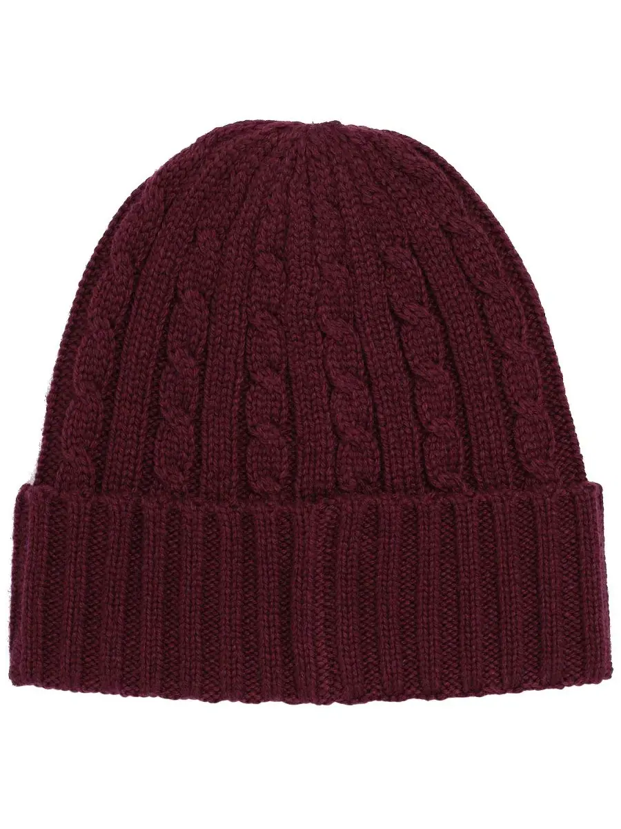 Вязаная шапка с косами Core Cable Logo Lauren Ralph Lauren — изображение 2 из 3, красный