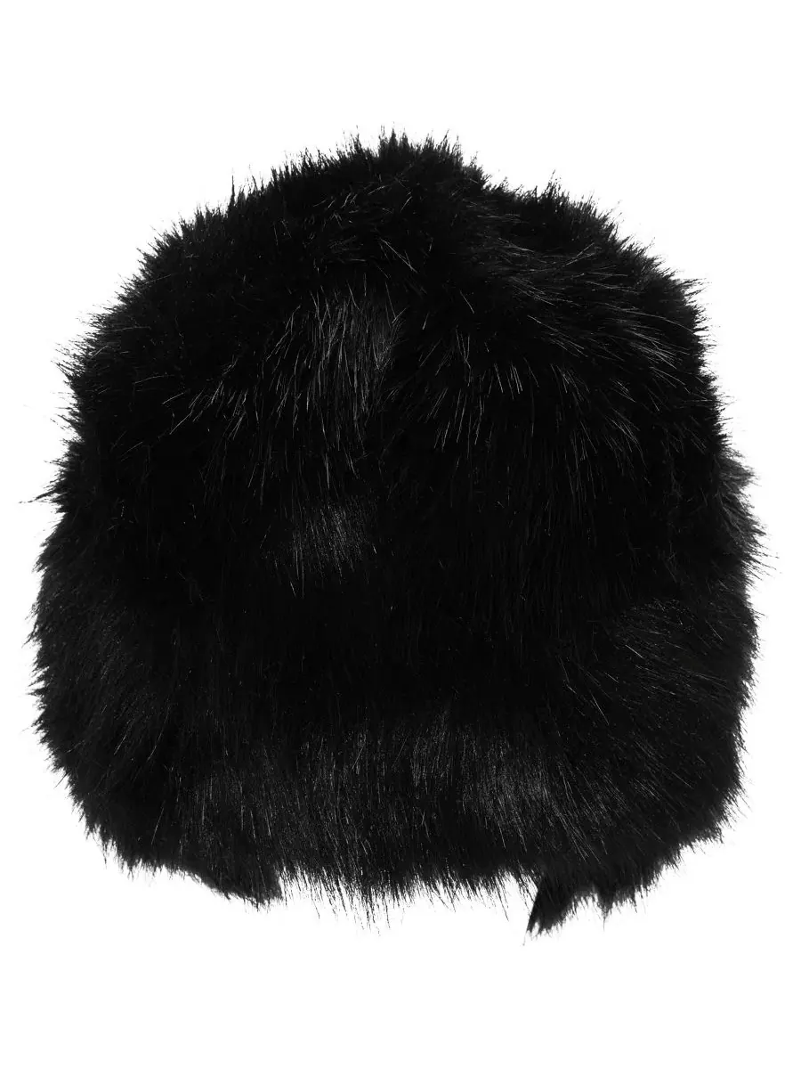 Шапка-ушанка из искусственного меха с логотипом Polo Ralph Lauren — изображение 3 из 7, черный
