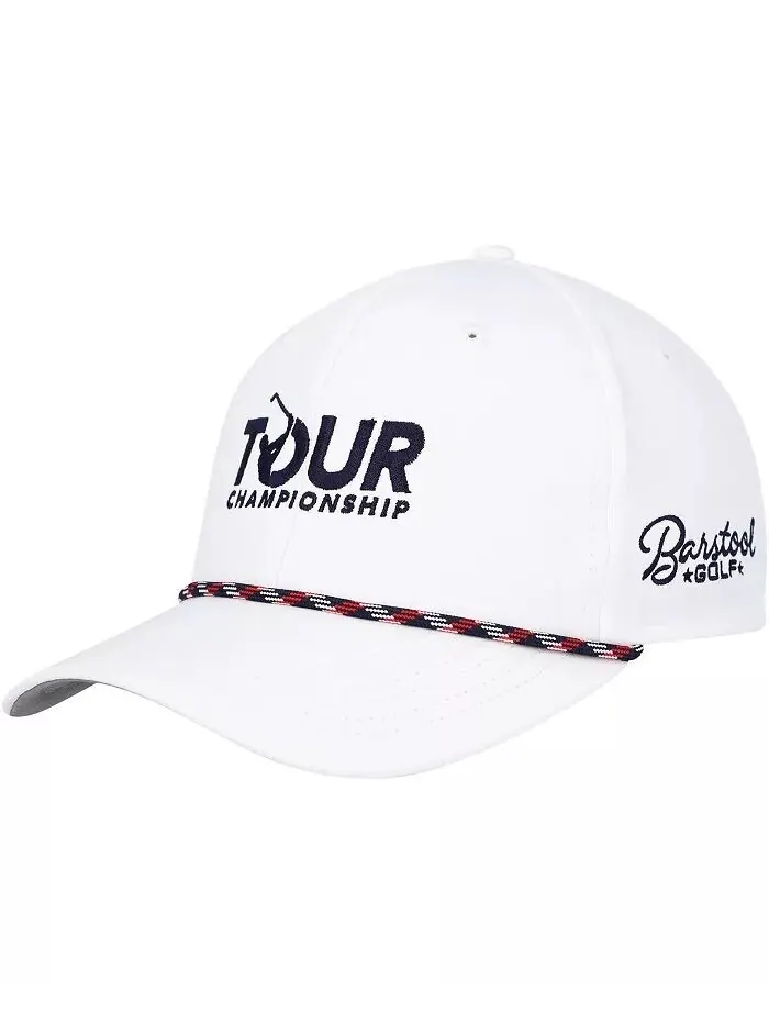 Мужская белая регулируемая шапка TOUR Championship с веревкой Barstool Golf — белый