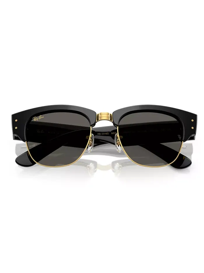 Унисекс солнцезащитные очки Mega Clubmaster, RB0316S Ray-Ban — изображение 3 из 7, черный золотистый