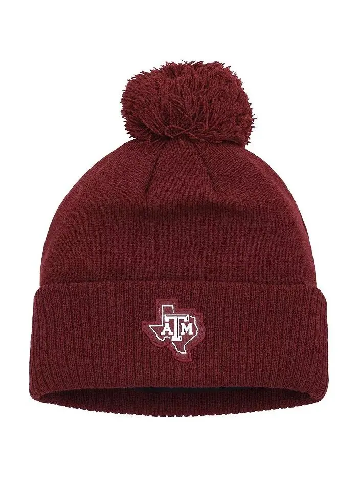 Мужская темно-бордовая вязаная шапка Texas A&M Aggies 2023 Sideline COLD DY с помпоном Adidas — изображение 1 из 2