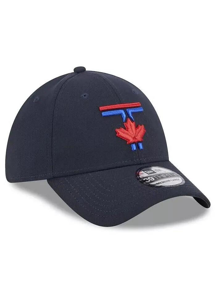 Мужская темно-синяя кепка Toronto Blue Jays 2024 City Connect 39THIRTY Flex New Era — изображение 3 из 3