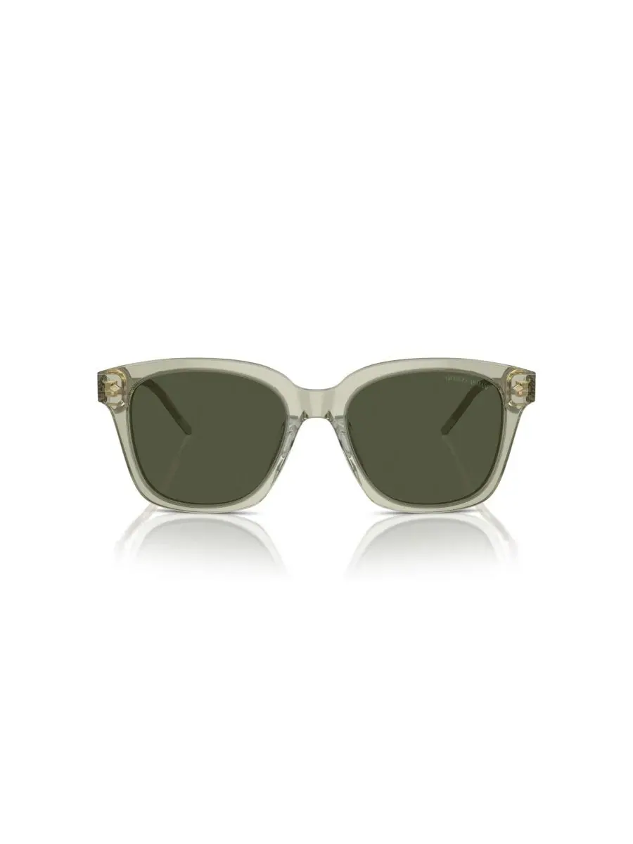 Солнцезащитные очки с квадратной оправой AR8210U Giorgio Armani — изображение 2 из 9, прозрачный зеленый