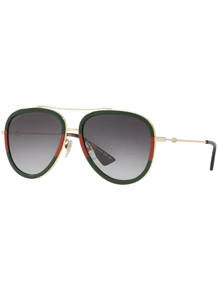 Градиентные солнцезащитные очки Pilot, GG0062S Gucci