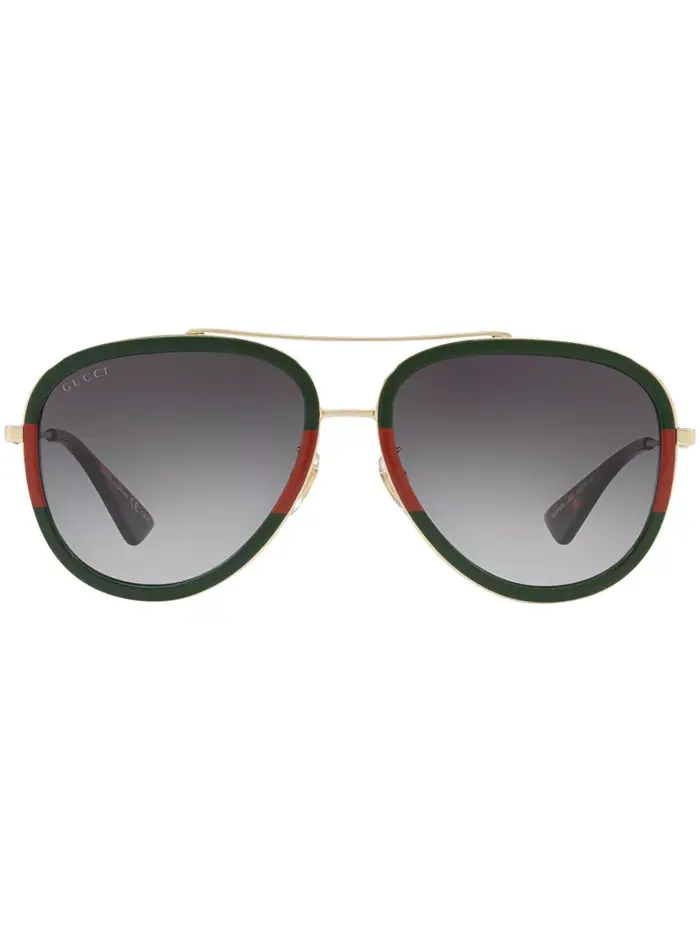 Градиентные солнцезащитные очки Pilot, GG0062S Gucci — изображение 2 из 7, синий