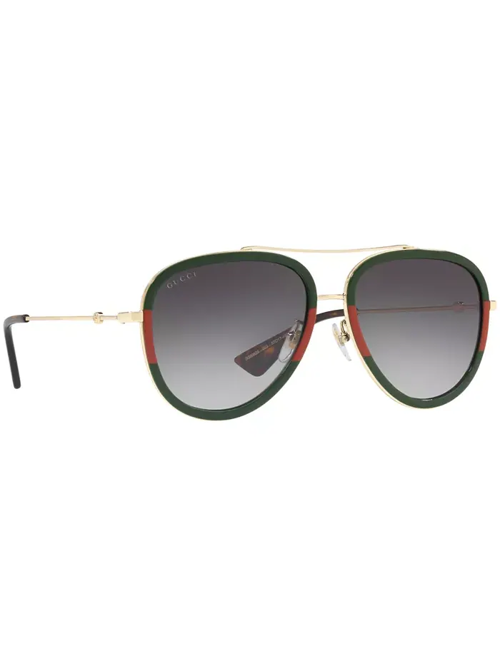 Градиентные солнцезащитные очки Pilot, GG0062S Gucci — изображение 3 из 7, синий