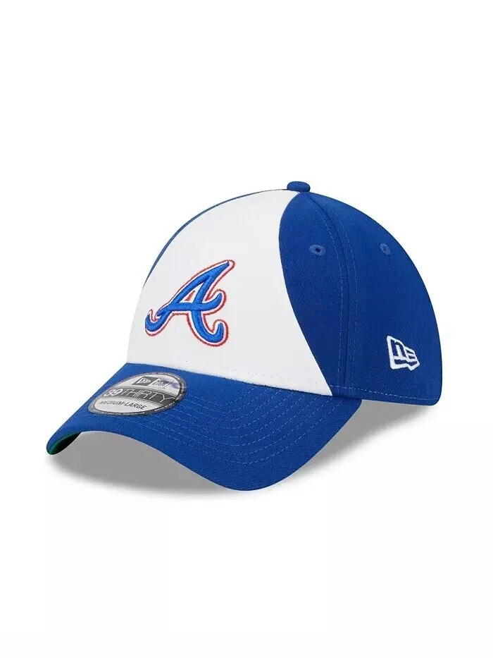 Мужская белая и королевская кепка Atlanta Braves 2023 City Connect 39THIRTY Flex Fit New Era