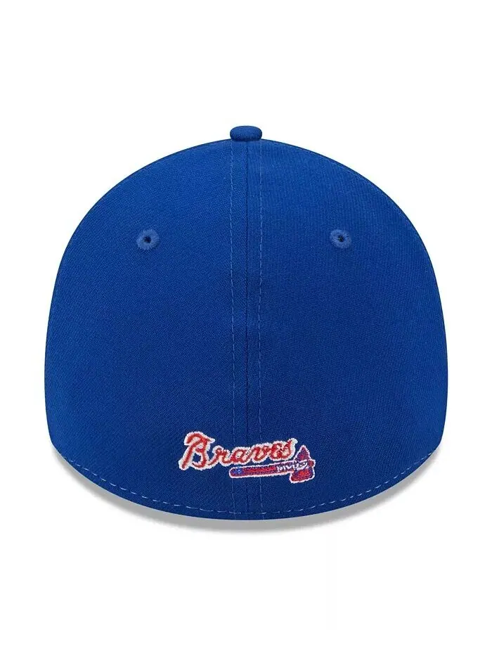 Мужская белая и королевская кепка Atlanta Braves 2023 City Connect 39THIRTY Flex Fit New Era — изображение 4 из 5