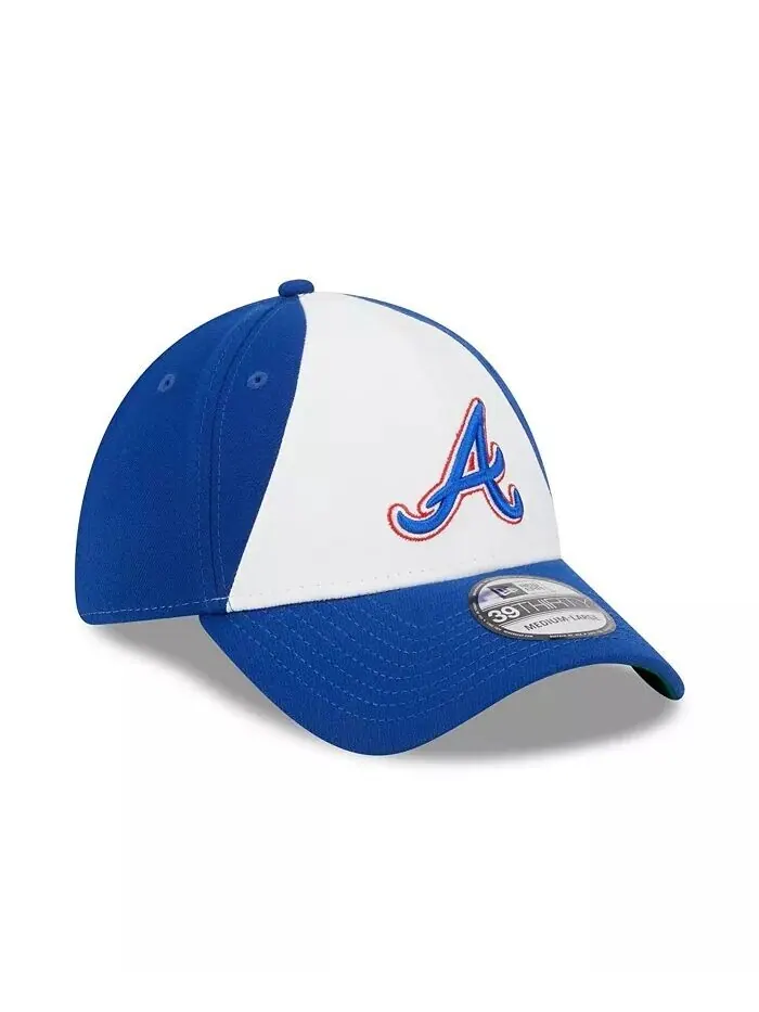 Мужская бело-красная шляпа Atlanta Braves 2023 City Connect 39THIRTY Flex Fit New Era — изображение 3 из 5, белый