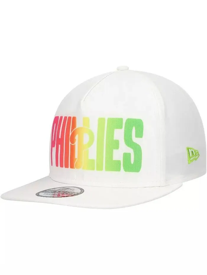 Мужская белая бейсболка-кепка Philadelphia Phillies Spring Spectrum Golfer Snapback New Era