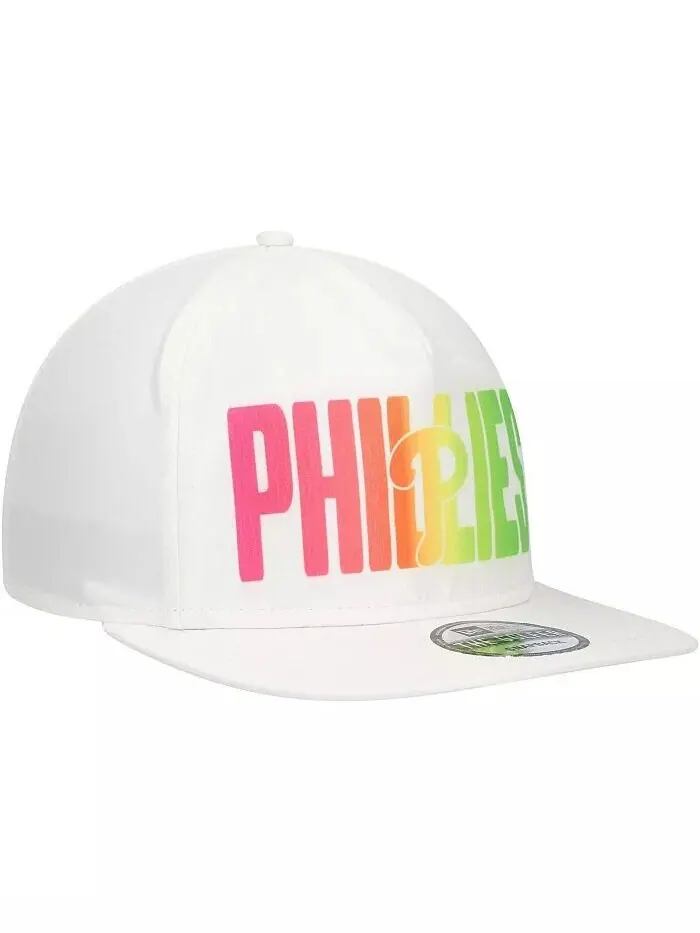 Мужская белая кепка Philadelphia Phillies Spring Spectrum Golfer Snapback New Era — изображение 3 из 4, белый