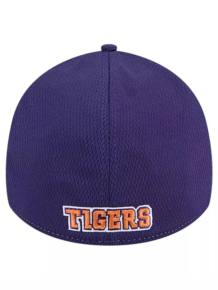 Мужская кепка Flex Clemson Tigers двухцветная 39THIRTY, серо-фиолетовая New Era — изображение 2 из 4