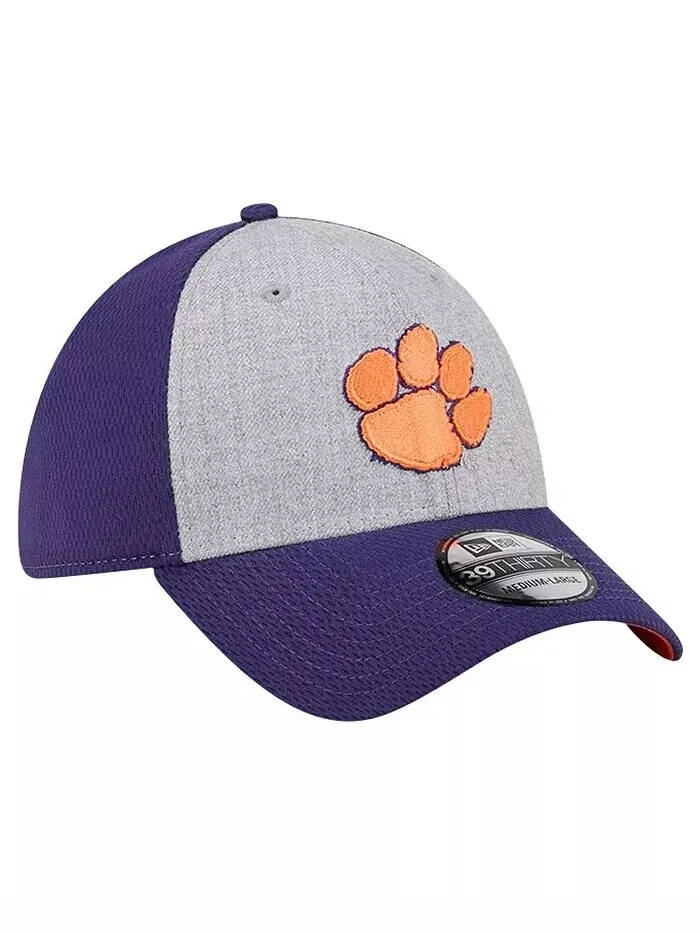 Мужская кепка Flex Clemson Tigers двухцветная 39THIRTY, серо-фиолетовая New Era — изображение 3 из 4