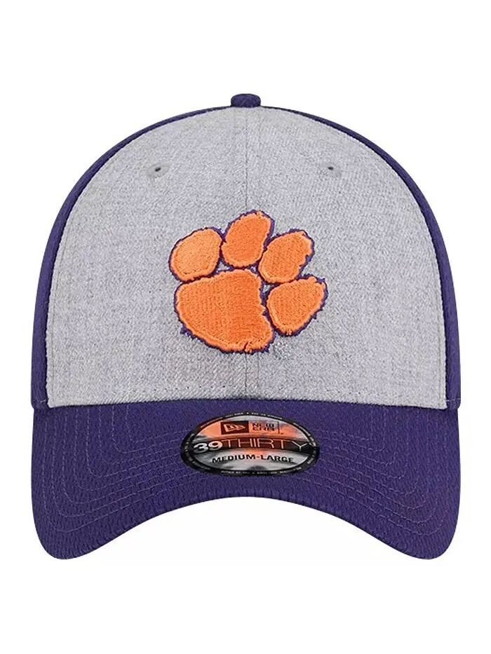 Мужская кепка Clemson Tigers двухцветная 39THIRTY Flex, серо-фиолетовая/серая New Era — изображение 4 из 4, серый фиолетовый