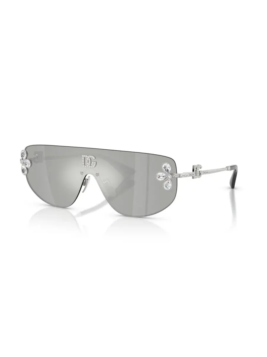 Солнцезащитные очки прямоугольные с зеркальными линзами DG2333B Dolce&Gabbana — изображение 1 из 6, серебряный