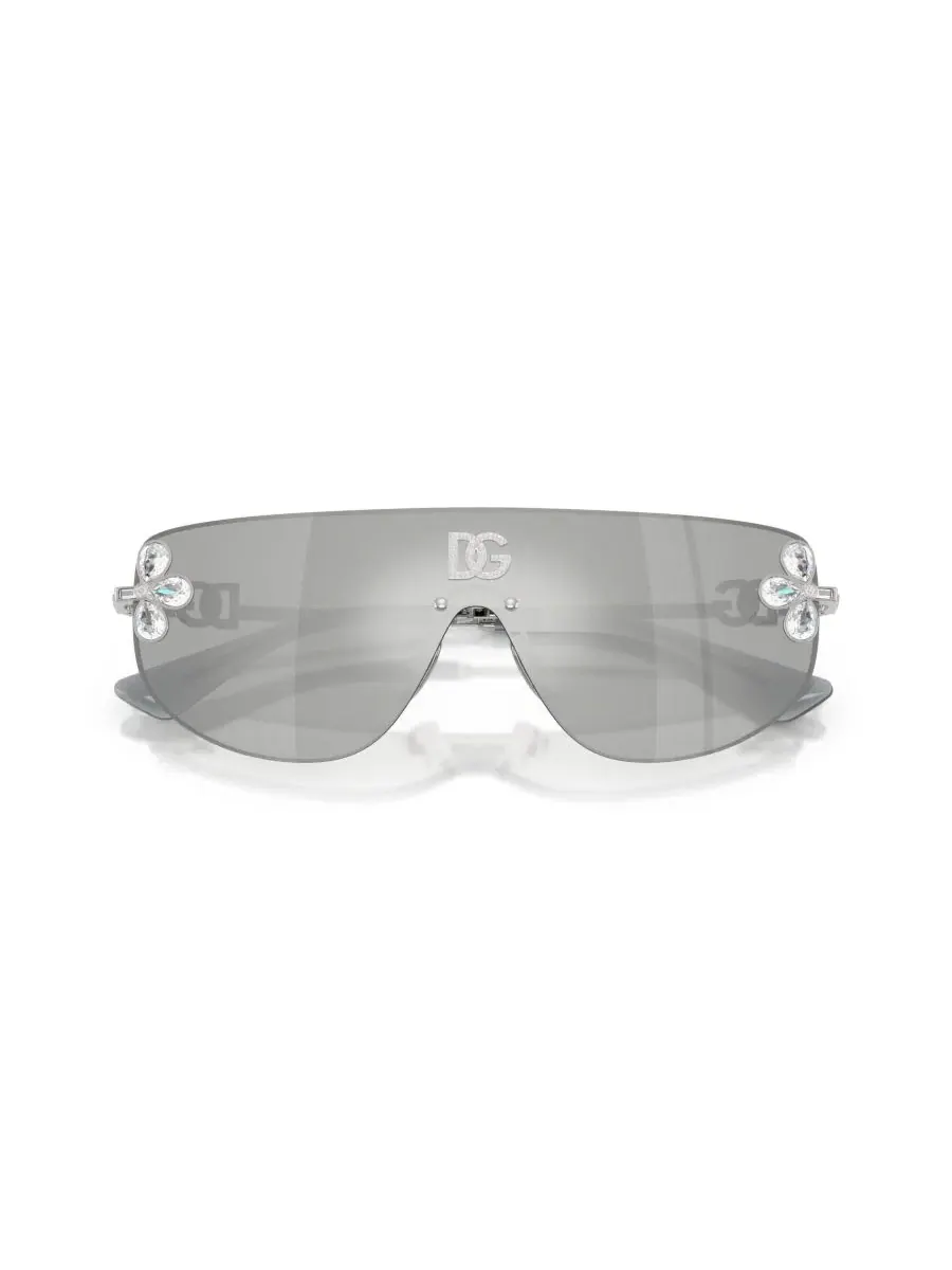 Солнцезащитные очки прямоугольные с зеркальными линзами DG2333B Dolce&Gabbana — изображение 5 из 6, серебряный