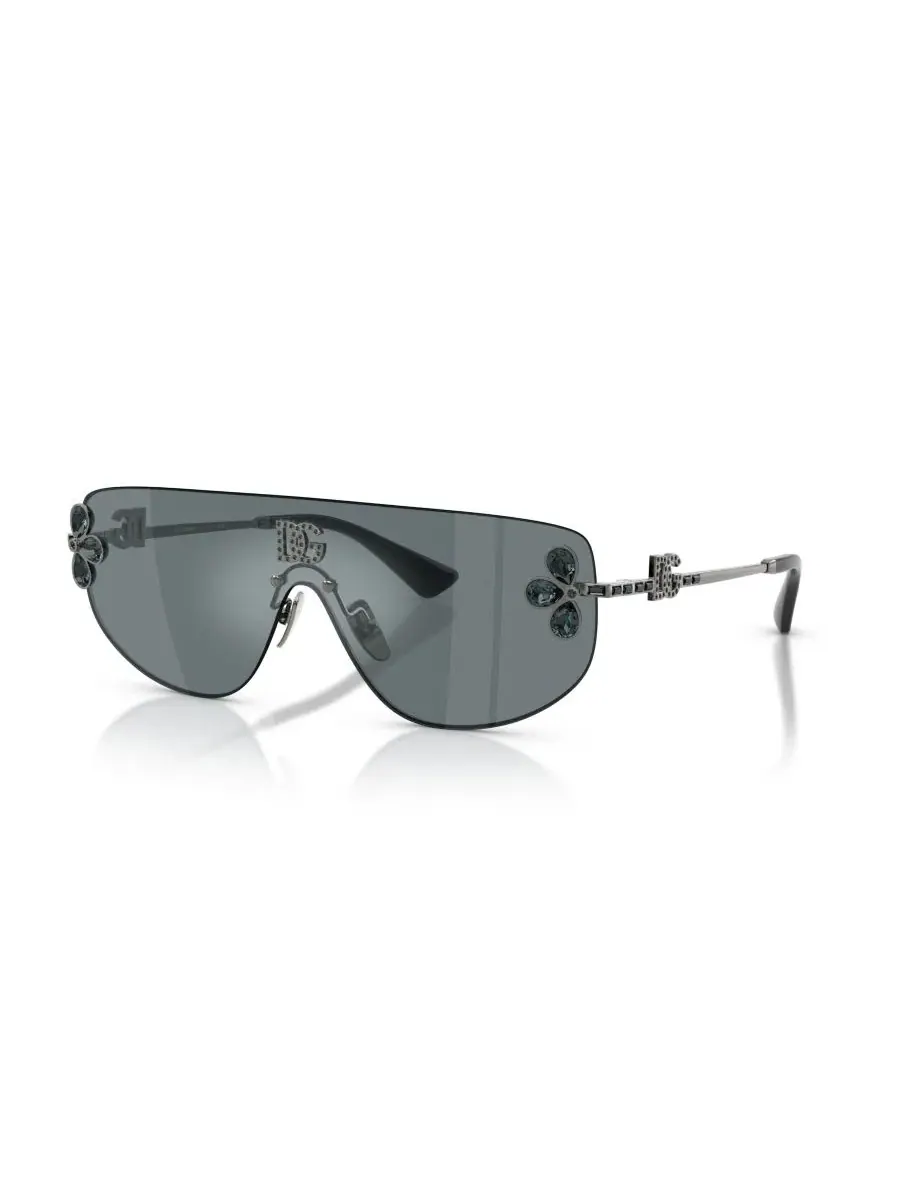 Солнцезащитные очки прямоугольные с кристаллами DG2333B Dolce&Gabbana