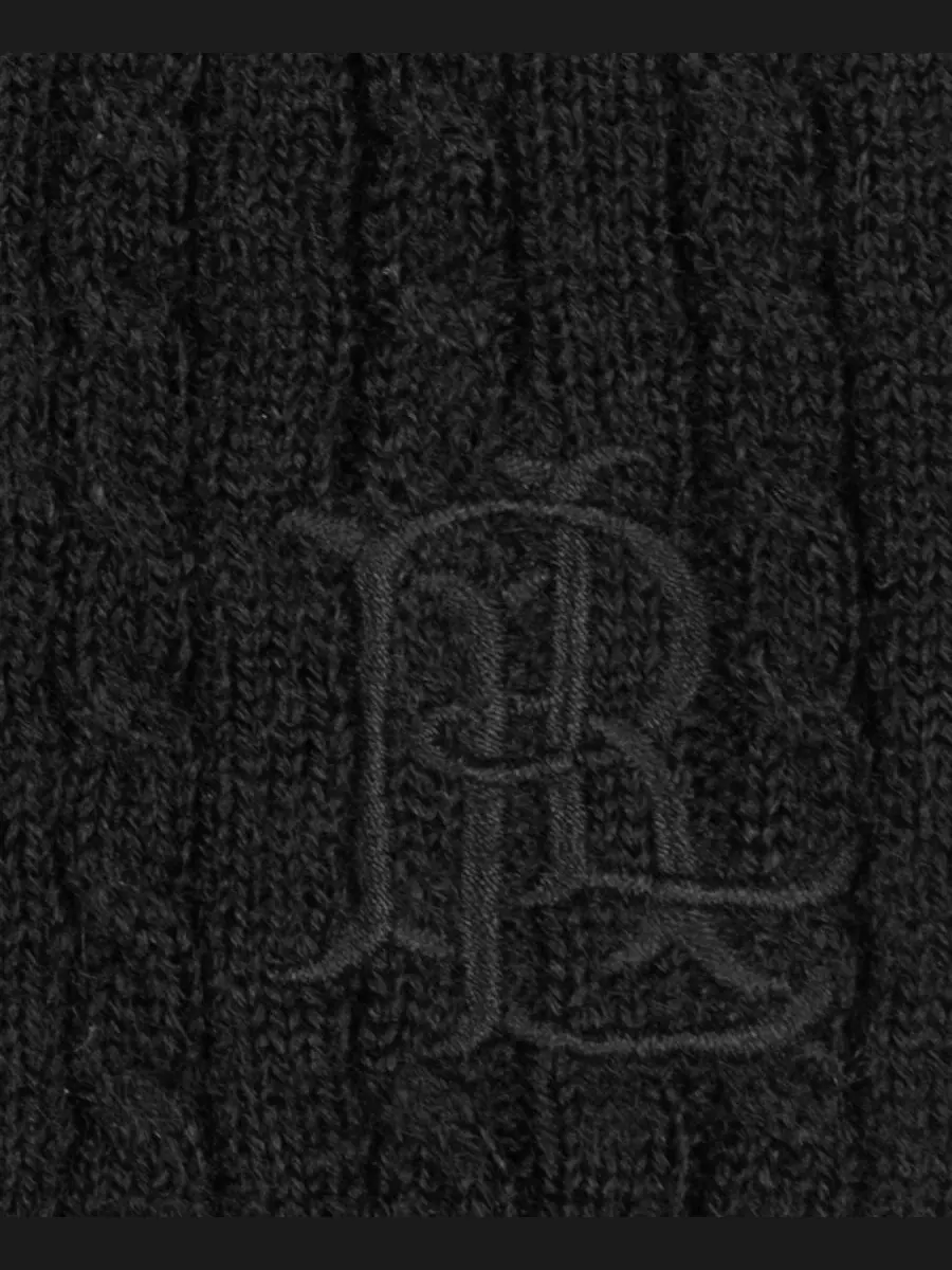 Шапка-бини Baby Cable Merino Lauren Ralph Lauren — изображение 3 из 6, черный