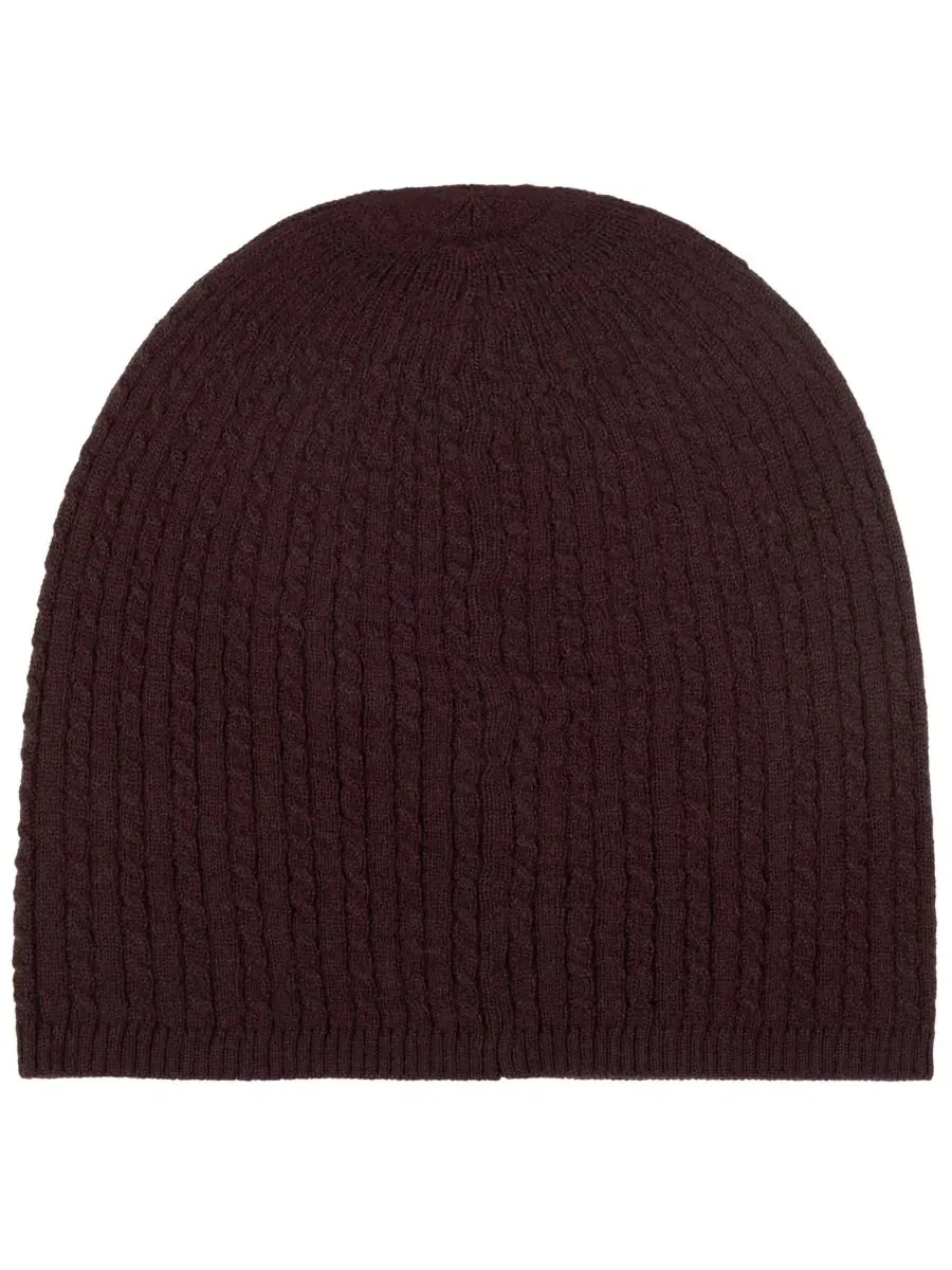 Шапка-бини с узором Baby Cable Merino Lauren Ralph Lauren — изображение 2 из 6, красный