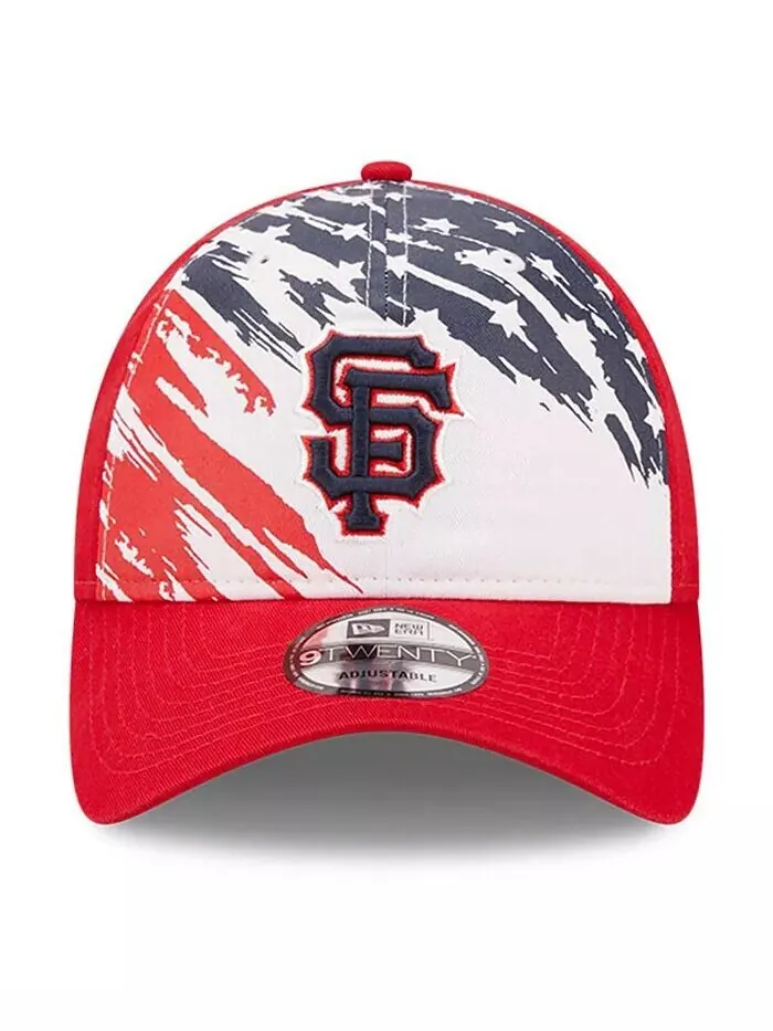 Мужская красная San Francisco Giants 2022 4 июля 9TWENTY Регулируемая кепка New Era — изображение 4 из 4