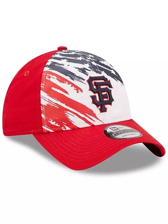 Мужская красная регулируемая кепка San Francisco Giants 2022, 4 июля 9TWENTY New Era — изображение 2 из 4, красный