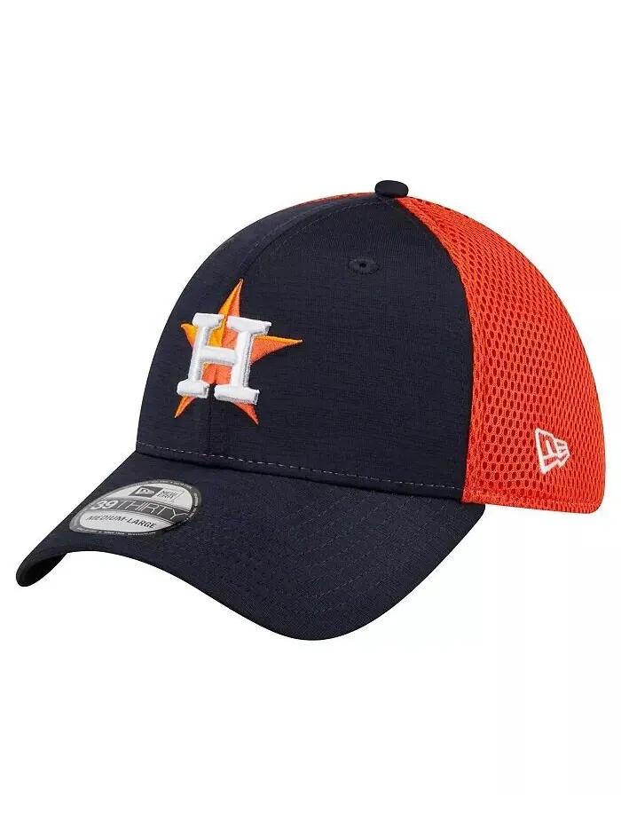 Мужская темно-синяя шляпа Houston Astros Neo 39THIRTY Flex Hat New Era — изображение 1 из 4, темно-синий