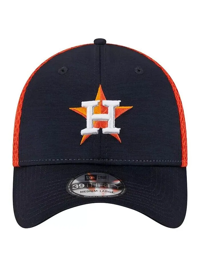 Мужская темно-синяя шляпа Houston Astros Neo 39THIRTY Flex Hat New Era — изображение 2 из 4, темно-синий