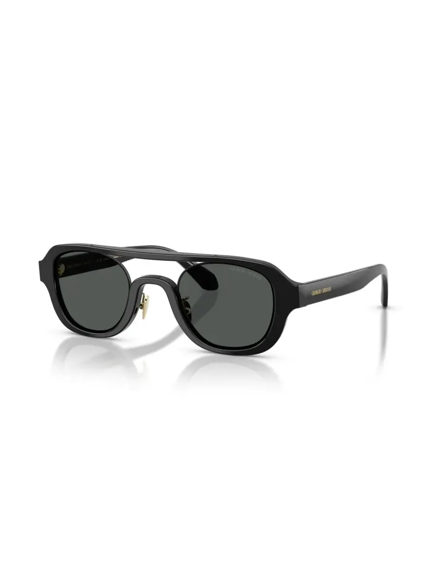 Мужские солнцезащитные очки с геометрическим рисунком, AR8247 Giorgio Armani — изображение 1 из 7, черный