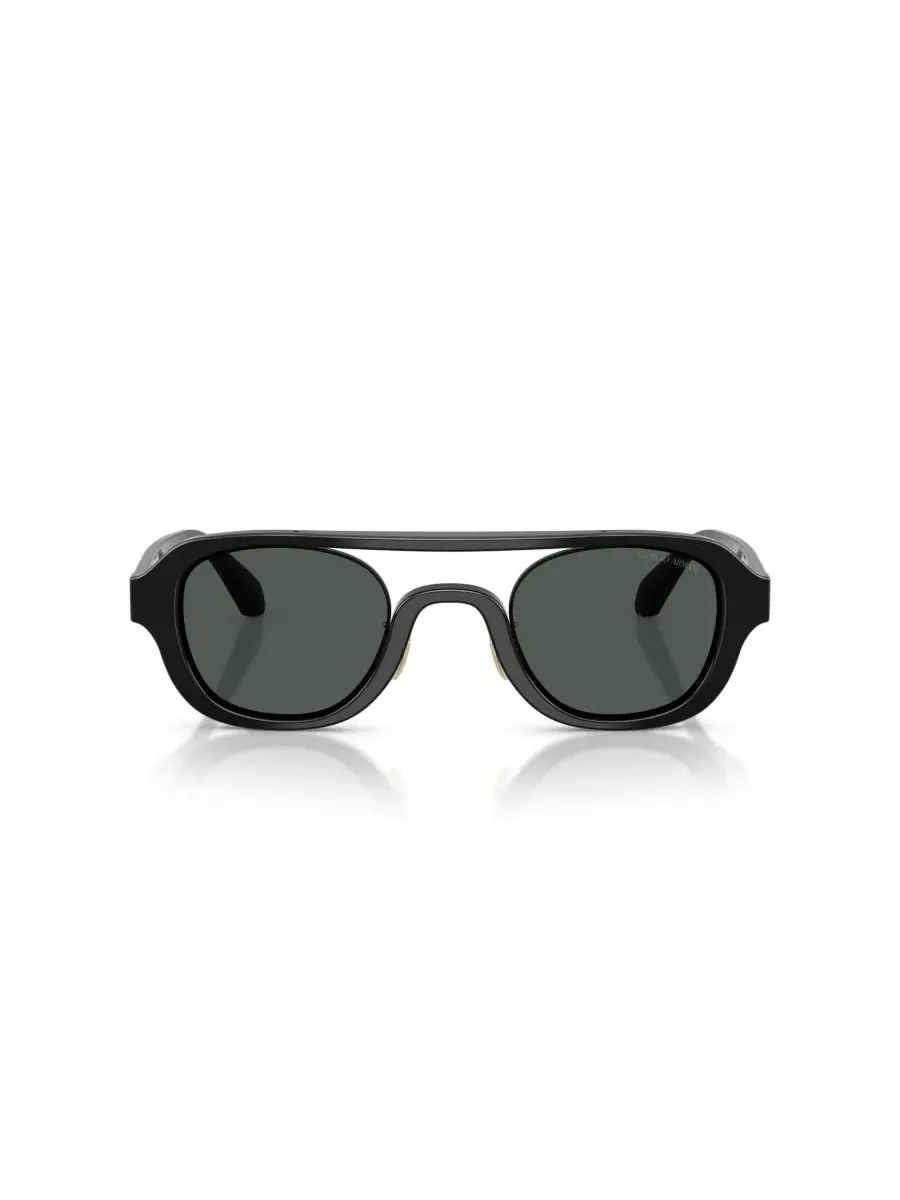 Мужские солнцезащитные очки с геометрическим рисунком, AR8247 Giorgio Armani — изображение 2 из 7, черный