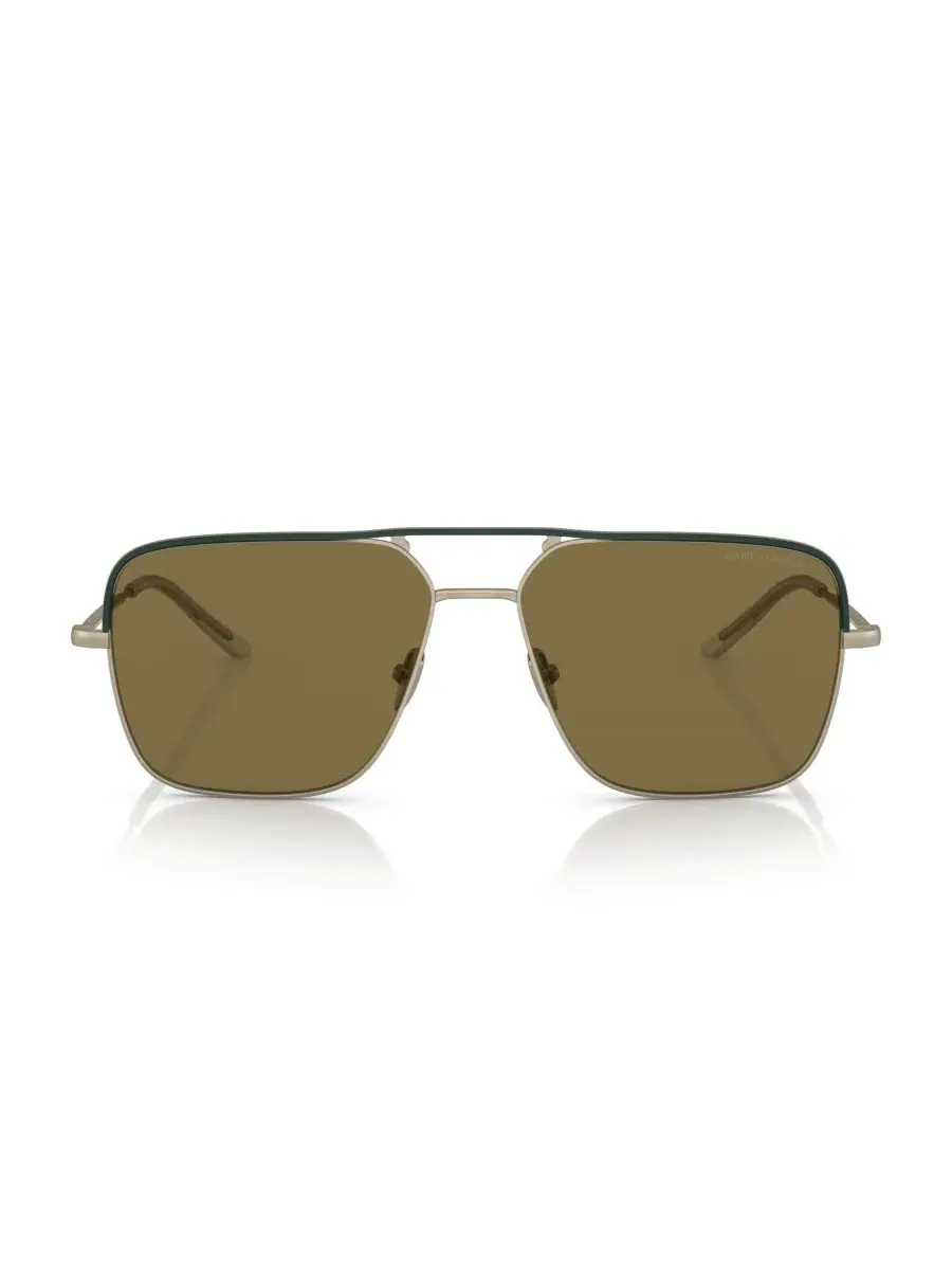 Мужские солнцезащитные очки, AR6142 Giorgio Armani, matte pale золото — изображение 2 из 5, бледный золотистый