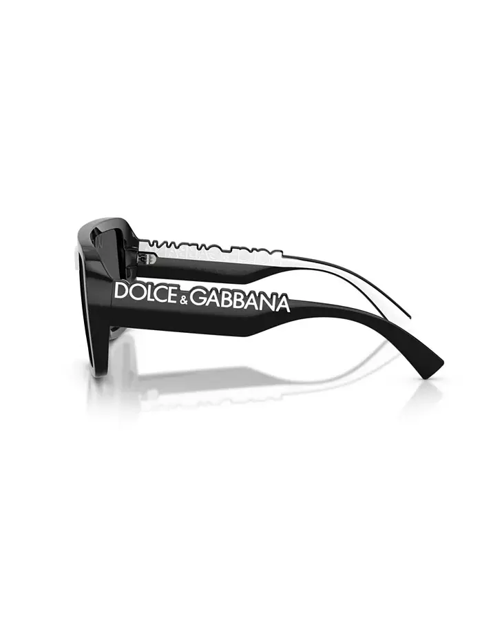 Унисекс прямоугольные солнцезащитные очки, DG6204 Dolce&Gabbana — изображение 3 из 5, черный