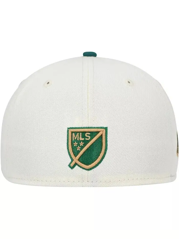 Мужская кремовая шляпа Portland Timbers Wood Grain 59FIFTY New Era — изображение 3 из 4, бежевый