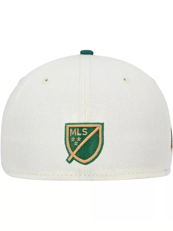 Мужская кремовая шляпа Portland Timbers Wood grain 59FIFTY Fitted Hat New Era — изображение 3 из 4