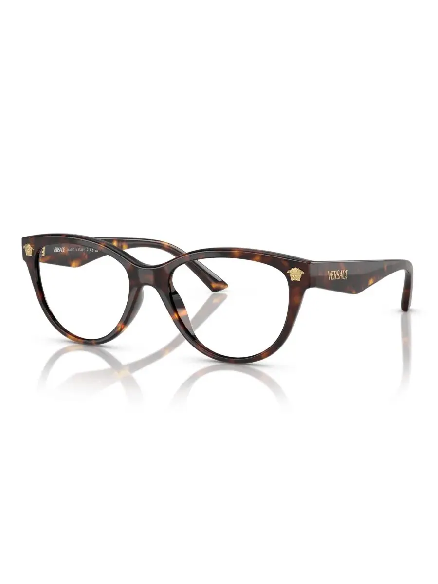 Женские очки Versace VE3365U, Cat Eye, оправа полированная Havana, 54/17/145