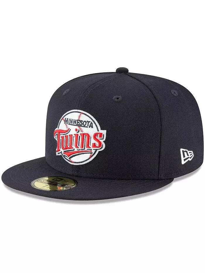 Мужская темно-синяя шерстяная шляпа Minnesota Twins Cooperstown Collection 59FIFTY New Era