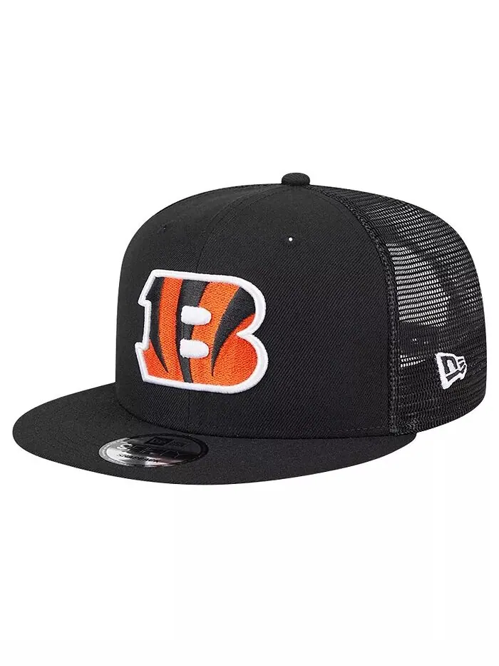 Мужская черная бейсболка Cincinnati Bengals Main Trucker 9Fifty Snapback New Era