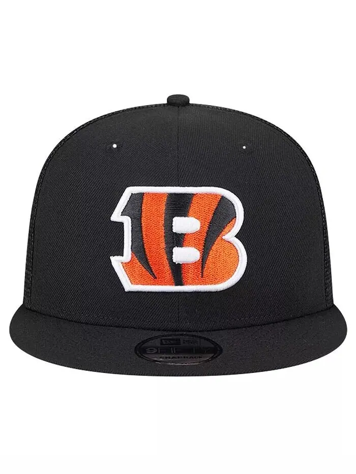 Мужская черная бейсболка Cincinnati Bengals Main Trucker 9Fifty Snapback New Era — изображение 4 из 4