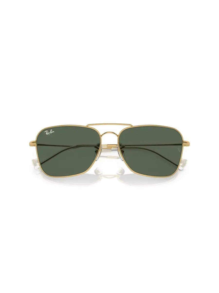 Солнцезащитные очки металлические квадратные Caravan Reverse Ray-Ban — изображение 5 из 6, золотистый