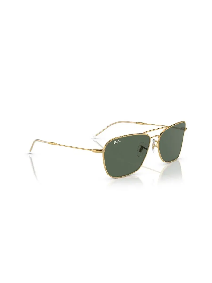 Солнцезащитные очки металлические квадратные Caravan Reverse Ray-Ban — изображение 6 из 6, золотистый