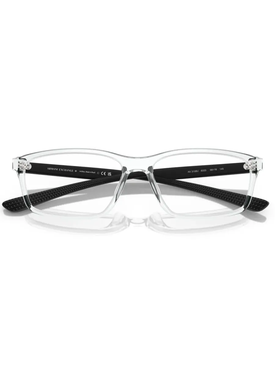 Мужские квадратные очки Armani Exchange, AX3108U A|X Armani Exchange — изображение 3 из 7, прозрачный