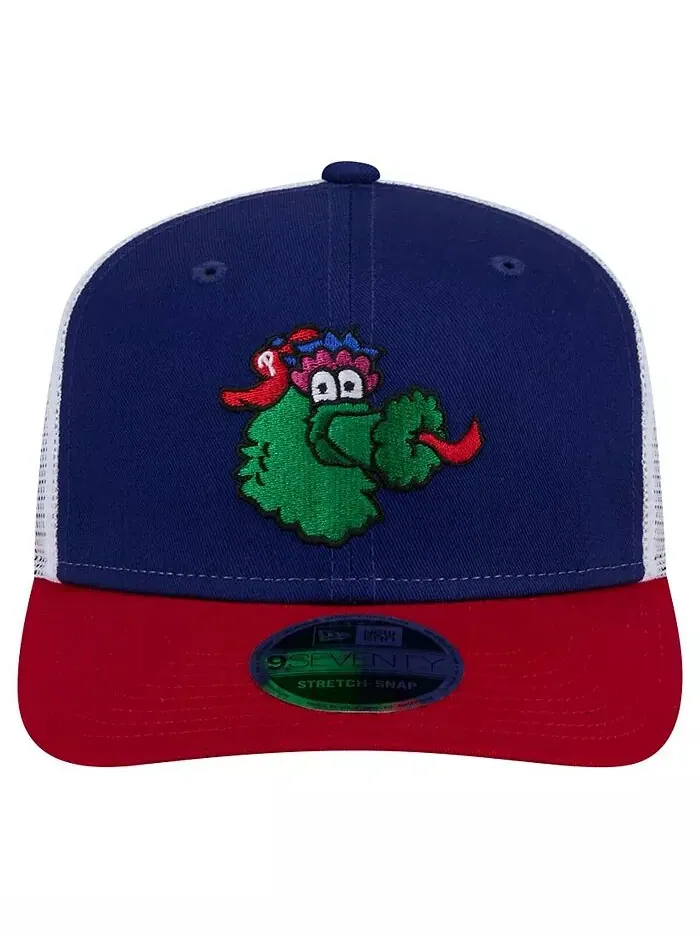 Мужская кепка-кнопка Royal Philadelphia Phillies Phanatic 9SEVENTY Trucker Snapback New Era — изображение 4 из 4